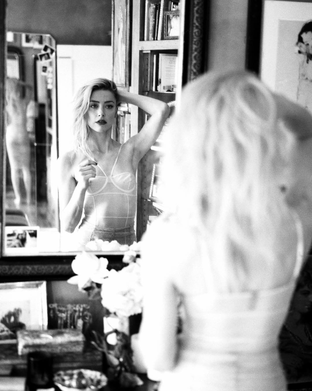 Amber Heard Sexy B&W Photos